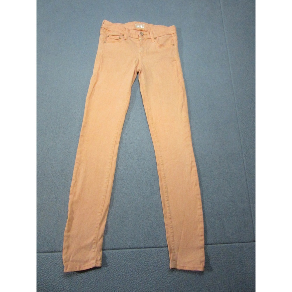 Mother Jeans Womens 24 Orange The Looker Skinny Stretch Pop Tangelo